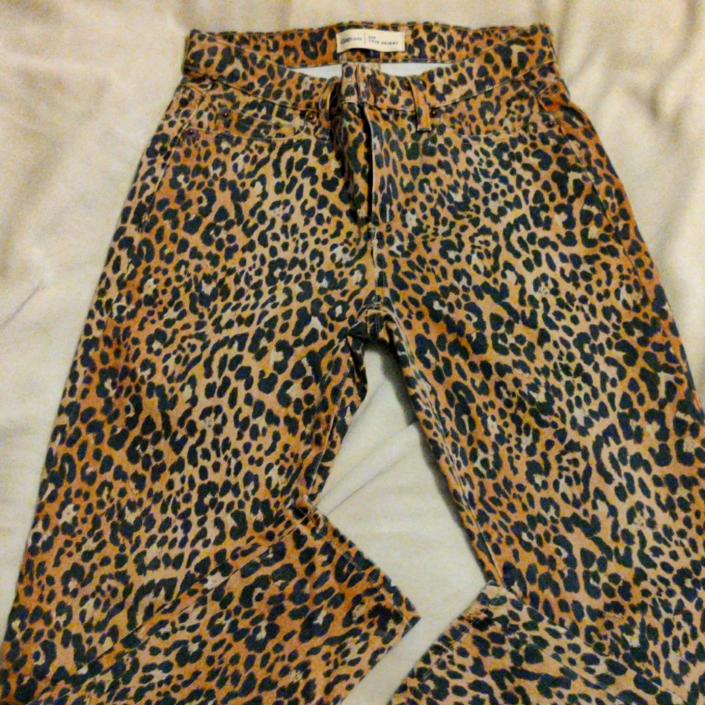 GAP 1969 Leopard Skinny Jeans